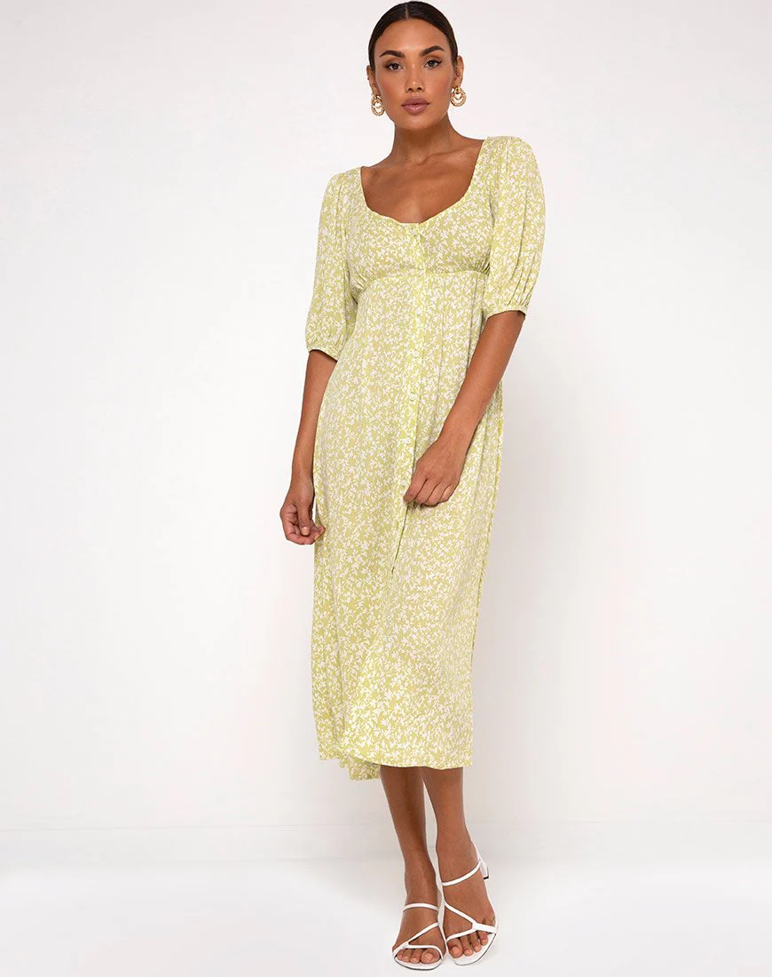 Sula Midikleid in Crinkle Botanic Mint Foam - Image 3