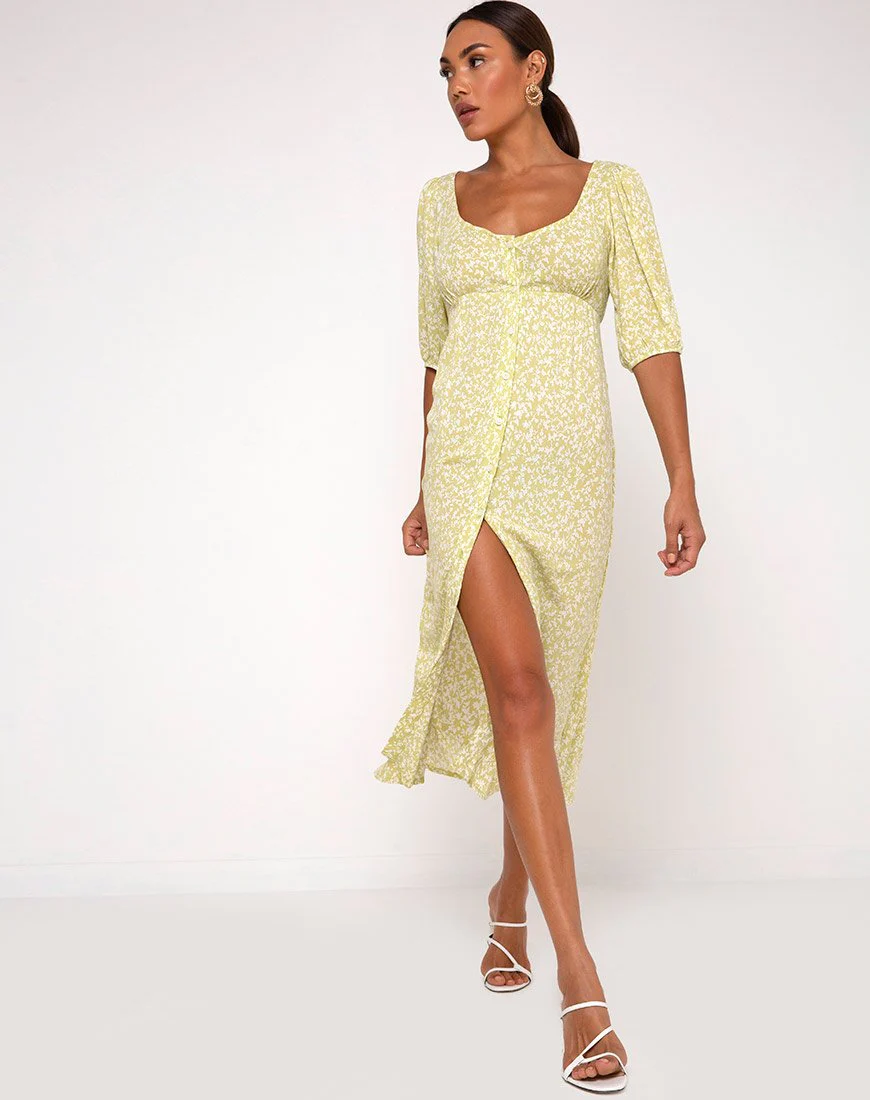 Sula Midikleid in Crinkle Botanic Mint Foam - Image 4