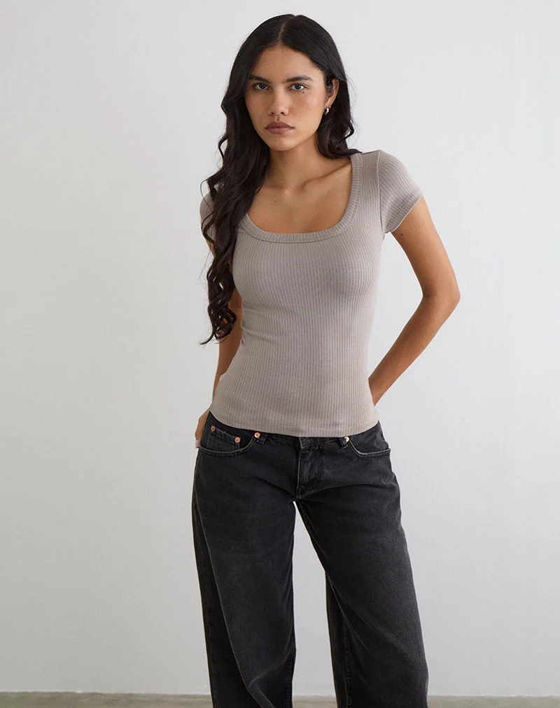 Sumala T-Shirt aus dickem Rippstoff Moon Rock - Image 3