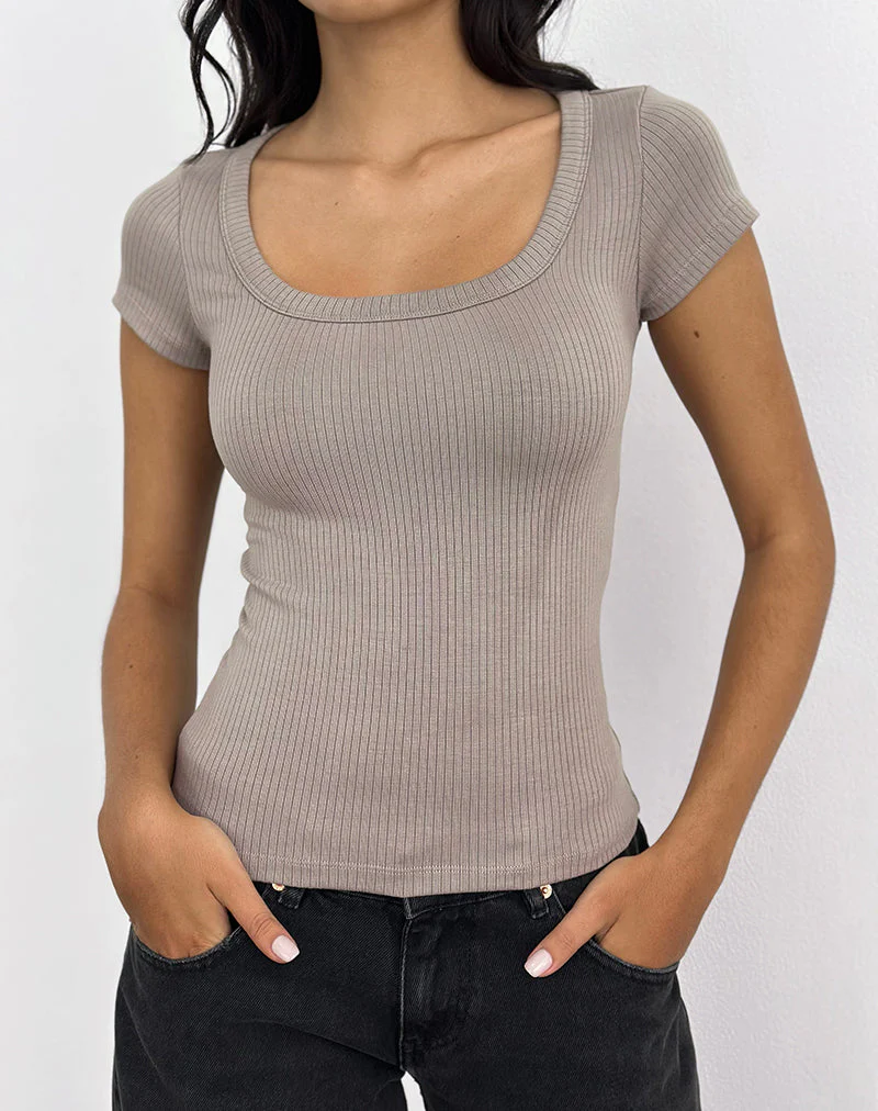 Sumala T-Shirt aus dickem Rippstoff Moon Rock - Image 4