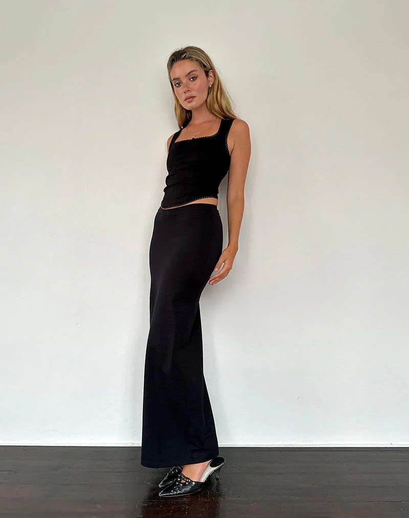 Sunadia V Maxirock aus schwarzem Lycra - Image 4