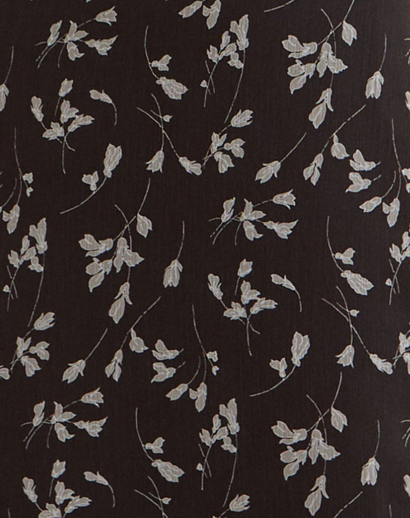 Sunita Maxikleid aus Blumenchiffon Braun - Image 6