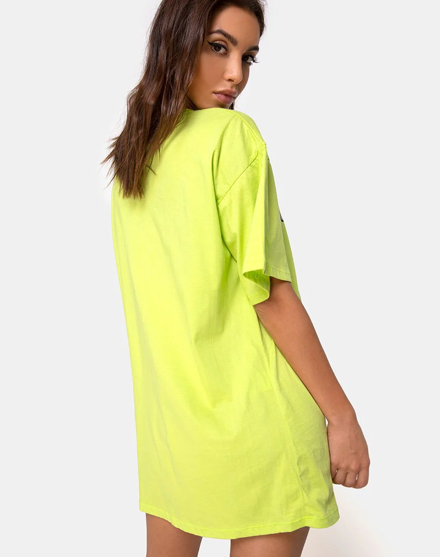 Sunny Kiss Tee in Limette mit Putte - Image 3