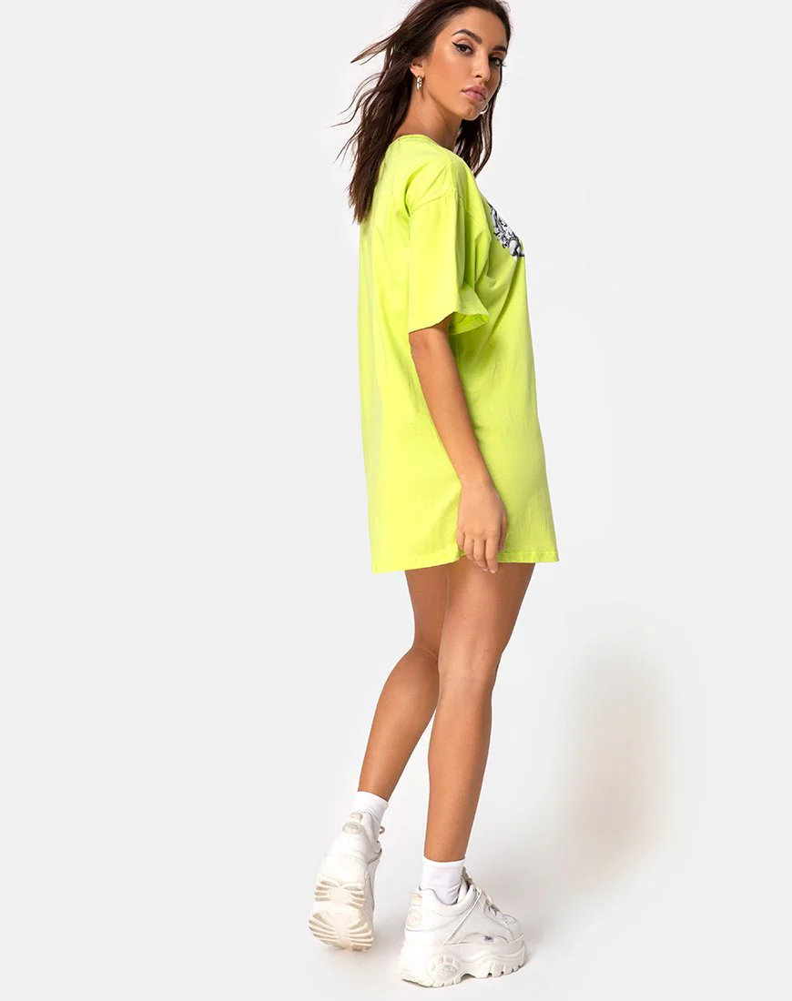 Sunny Kiss Tee in Limette mit Putte - Image 5
