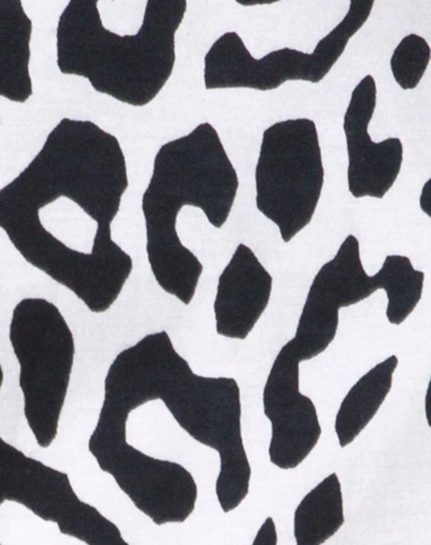 Sunny Kiss Tee in Mono Animal Grau und Weiß - Image 5