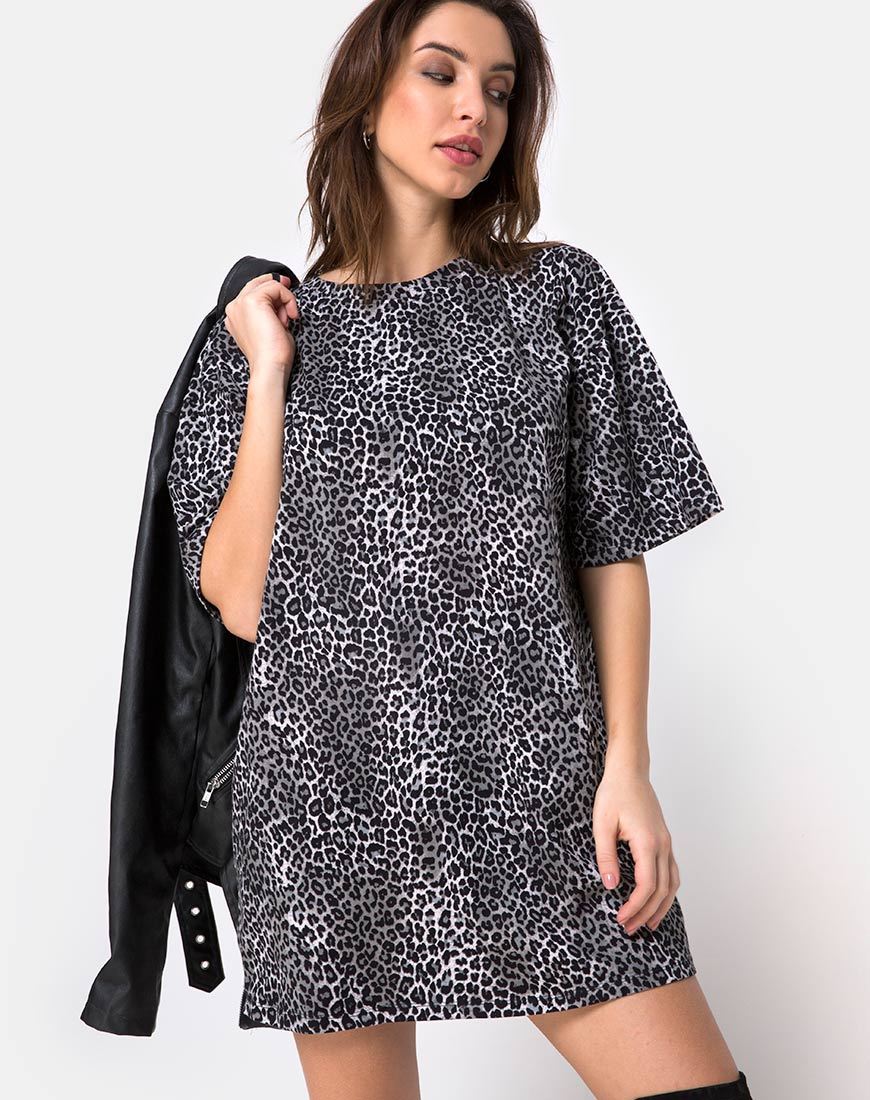 Sunny Kiss Tee in Rar Leopard Grau - Image 3