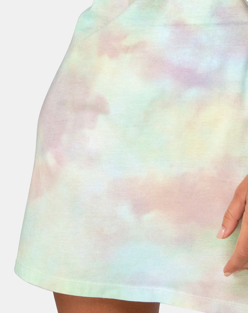 Sunny Kiss Tee-Kleid in Pastellfarbenem Tie Dye - Image 5