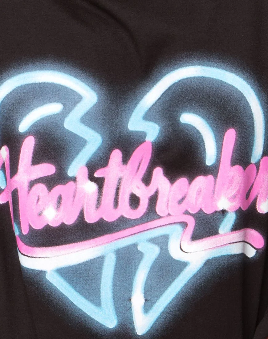 Sunny Kiss Tee in Schwarz Heart Breaker - Image 5