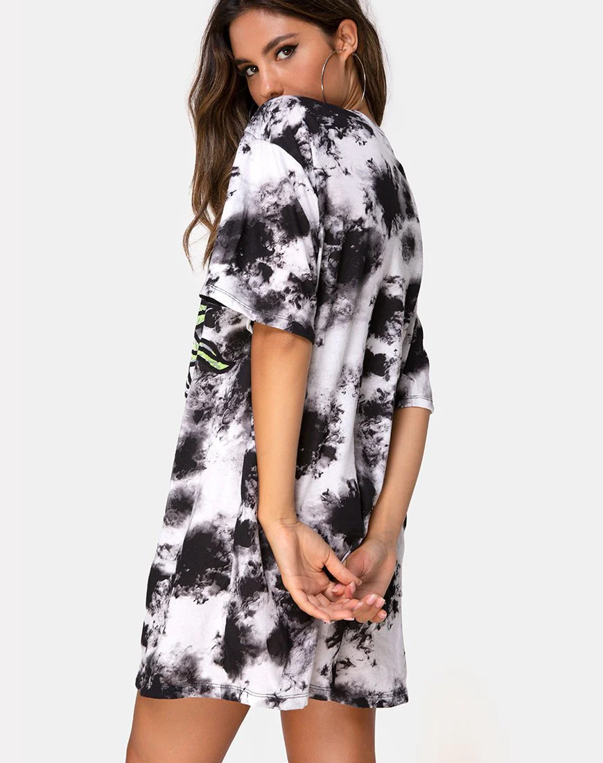Sunny Kiss Tee in Tie Dye Celestial Lime - Image 2