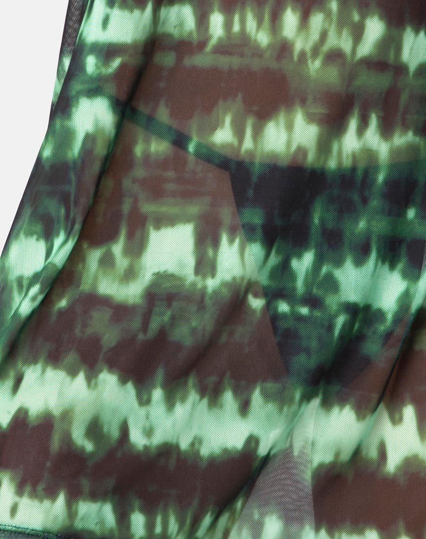 Sunny Kiss Tee in Tie Dye Türkis Mesh - Image 5