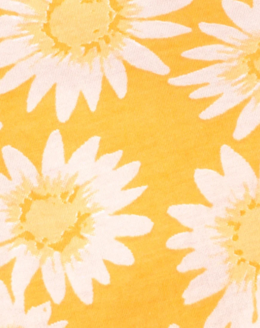Super Crop Tee in Sunkissed Floral Gelb - Image 5