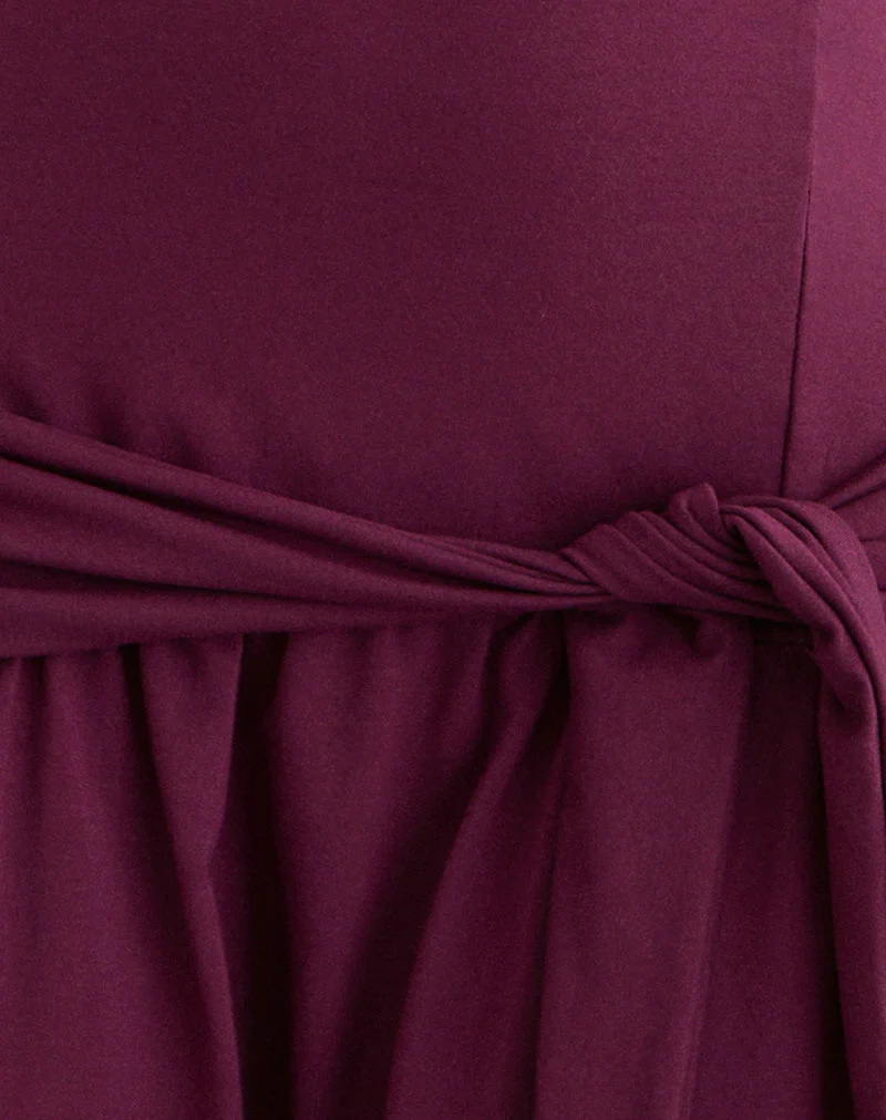 Supriati Minikleid aus Rayon-Jersey in Tiefpurpur - Image 6
