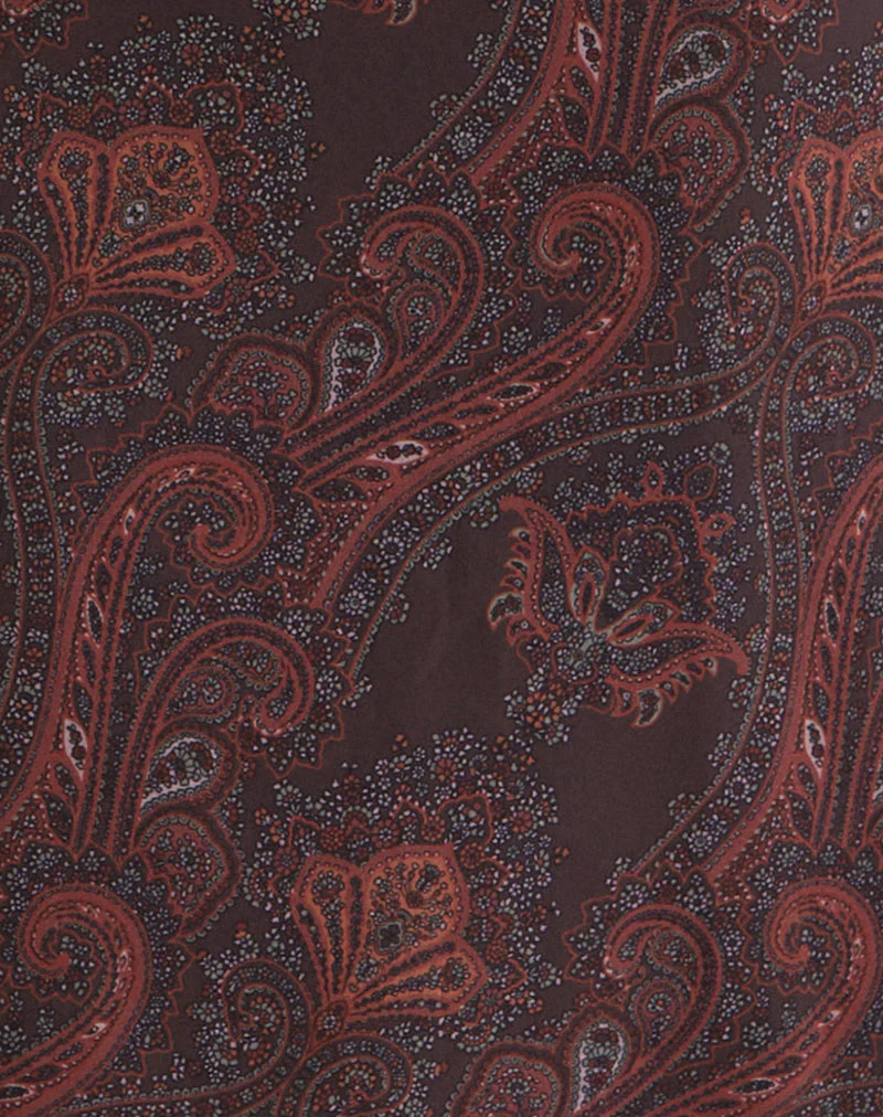 Suriela Midirock aus Chiffon in Royal Paisley Burgundy - Image 5