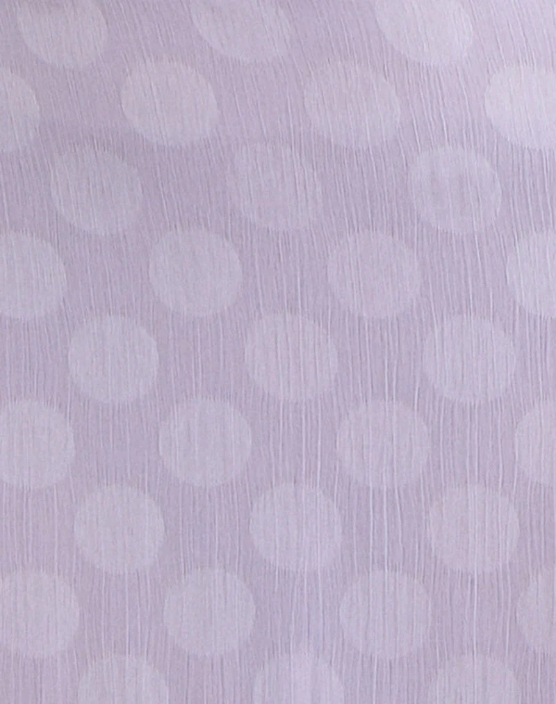 Surina Maxi Skirt in Chiffon Lilac Polka Dot - Image 5