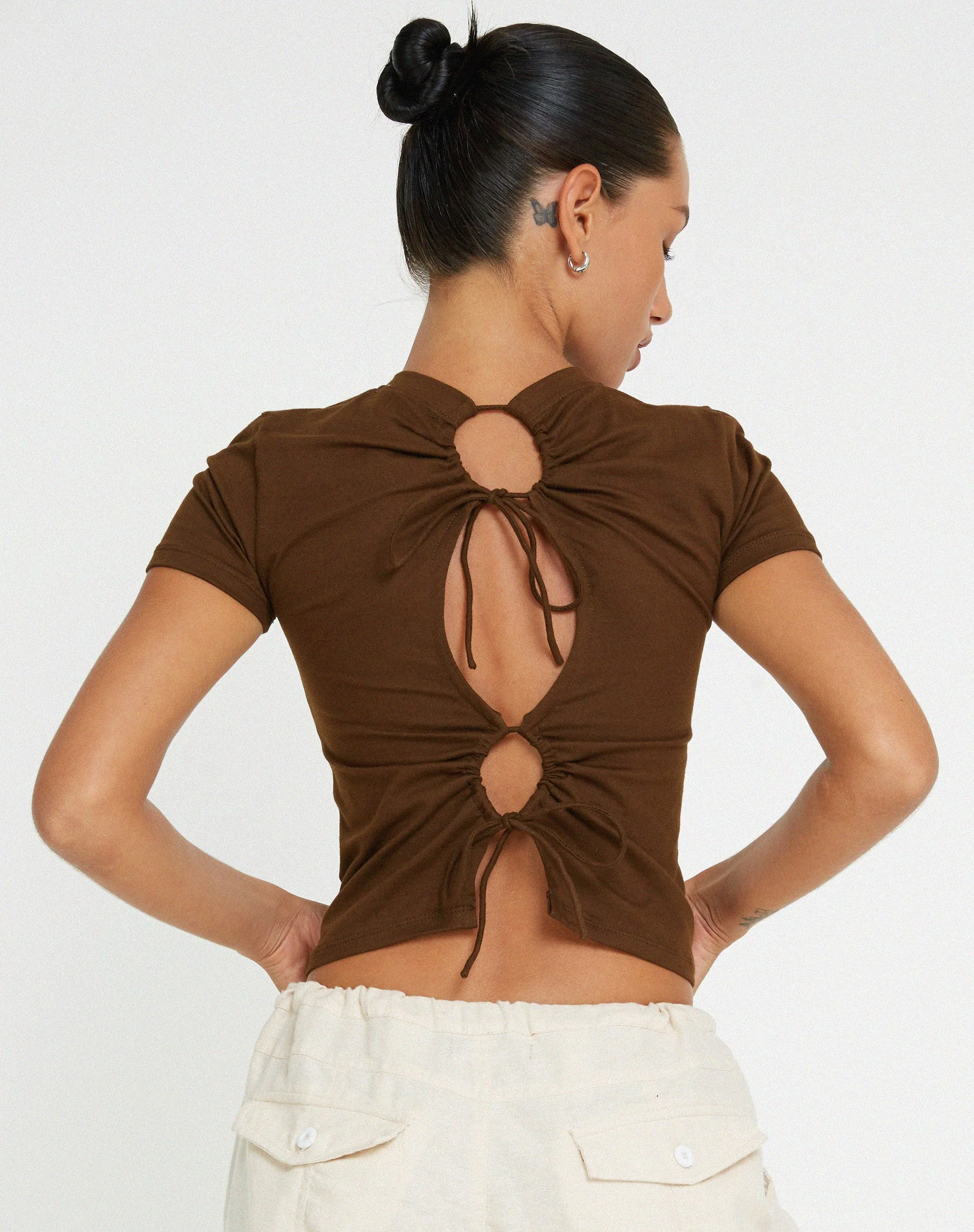 Surtie Crop Top in Kakao