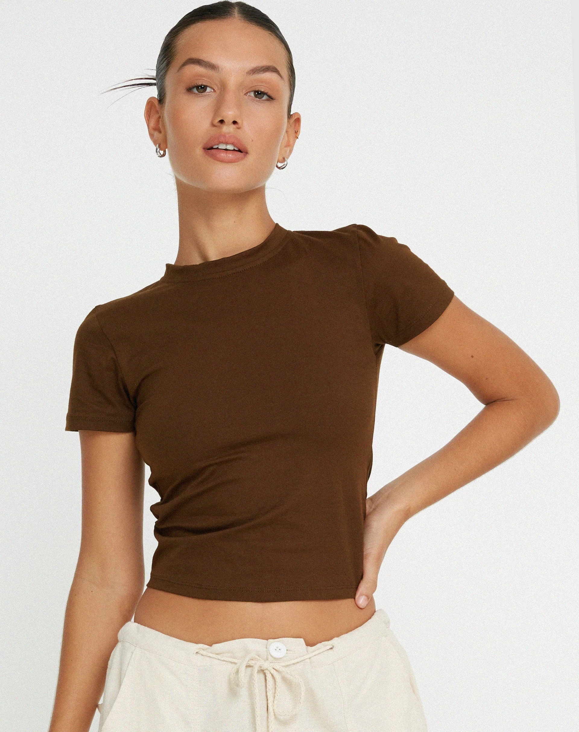 Surtie Crop Top in Kakao - Image 2