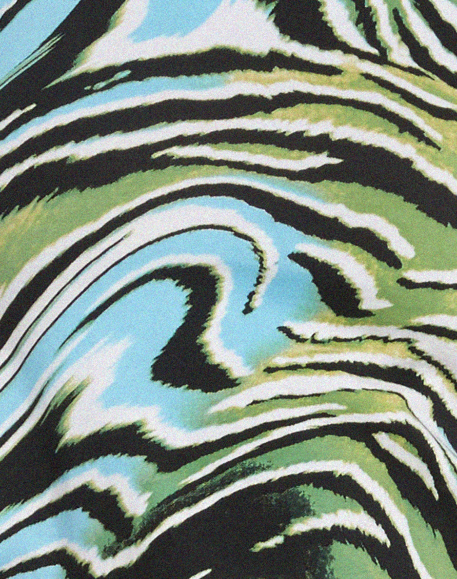 Surtie Crop Top in Warped Zebra Blau - Image 7