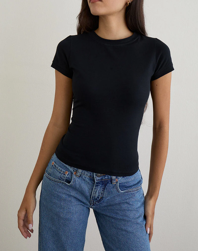 Sutin Tee in Schwarz - Image 3