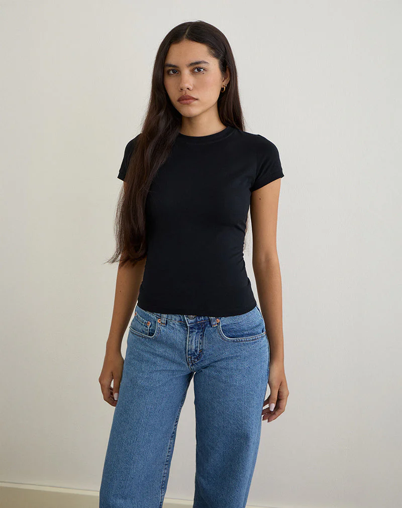 Sutin Tee in Schwarz - Image 5