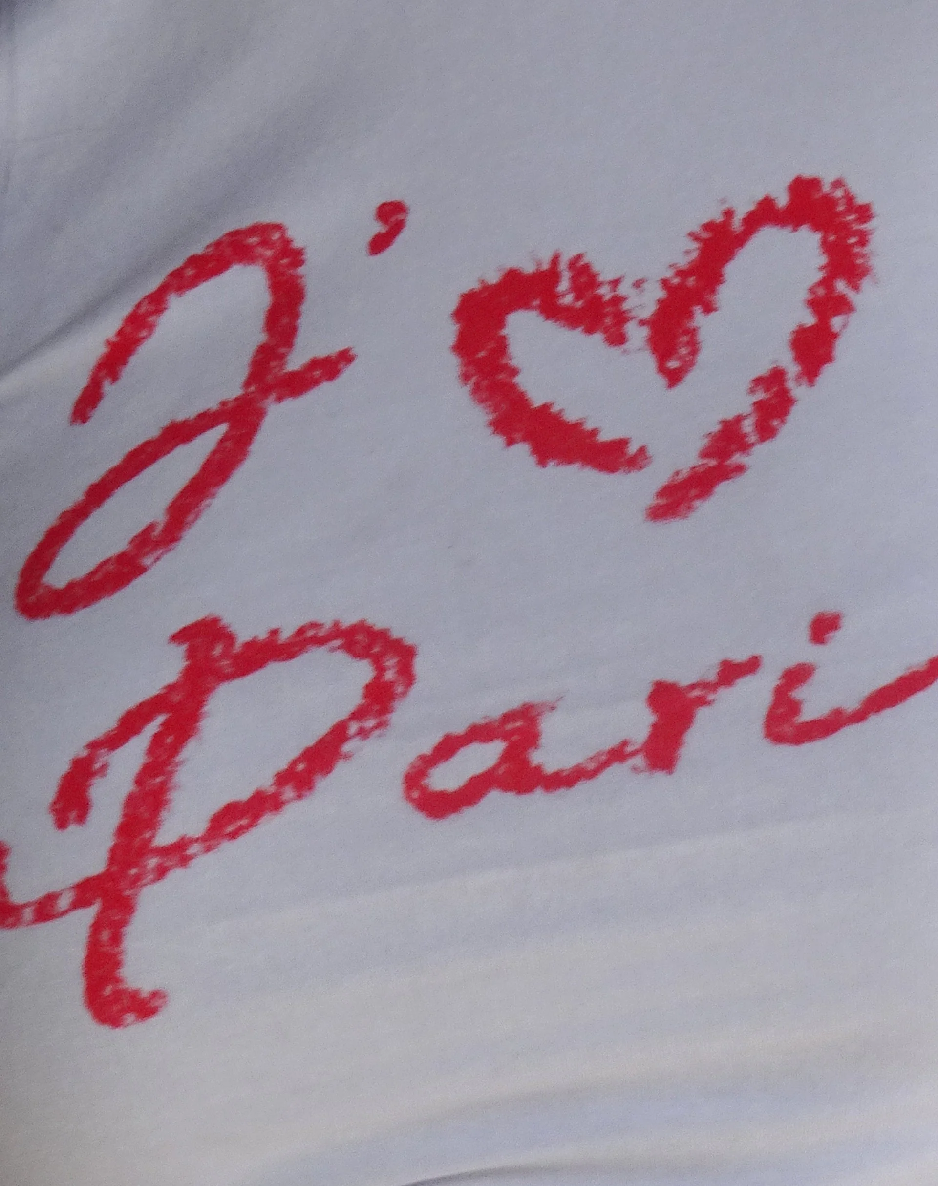 Sutin Baby Tee in Weiß mit I Love Pari Grafik - Image 5