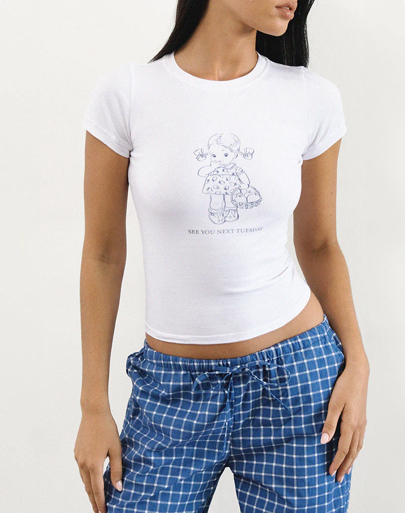 Sutin Tee in Weiß mit Slogan "See You Next Tuesday - Image 5
