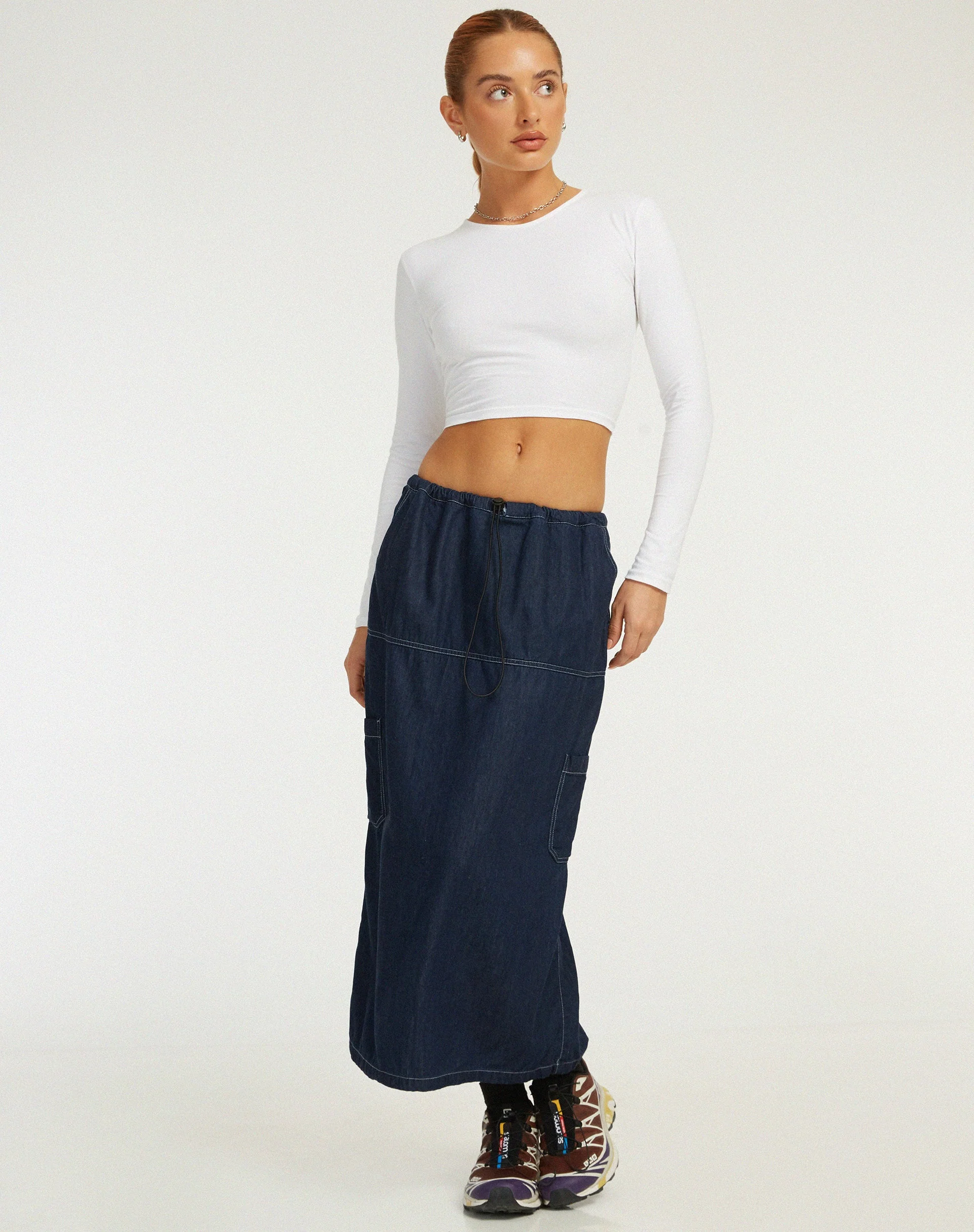 Swari Midirock aus Denim Dark Chambray - Image 3