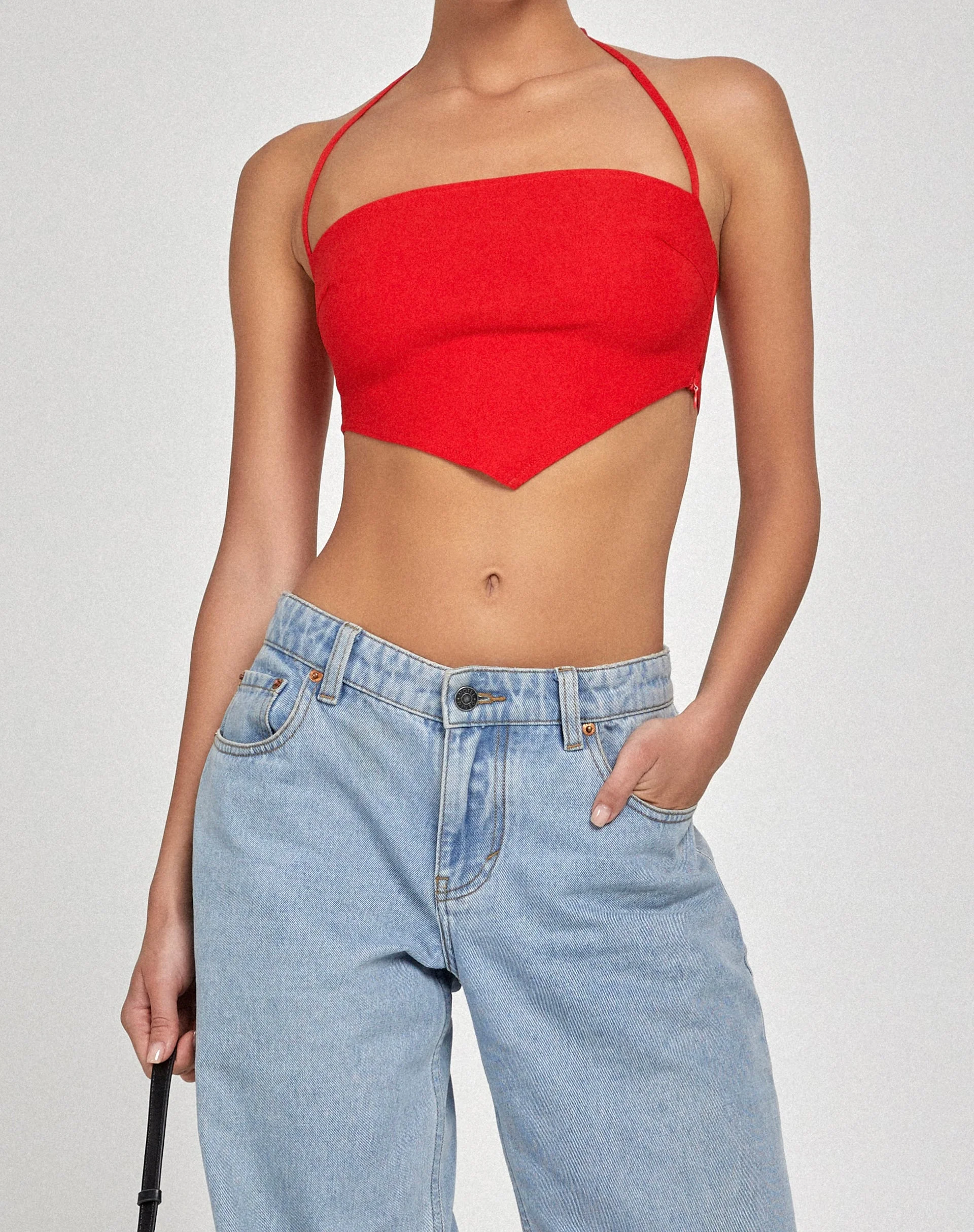 Taina Crop Top in Tailoring Rot - Image 2