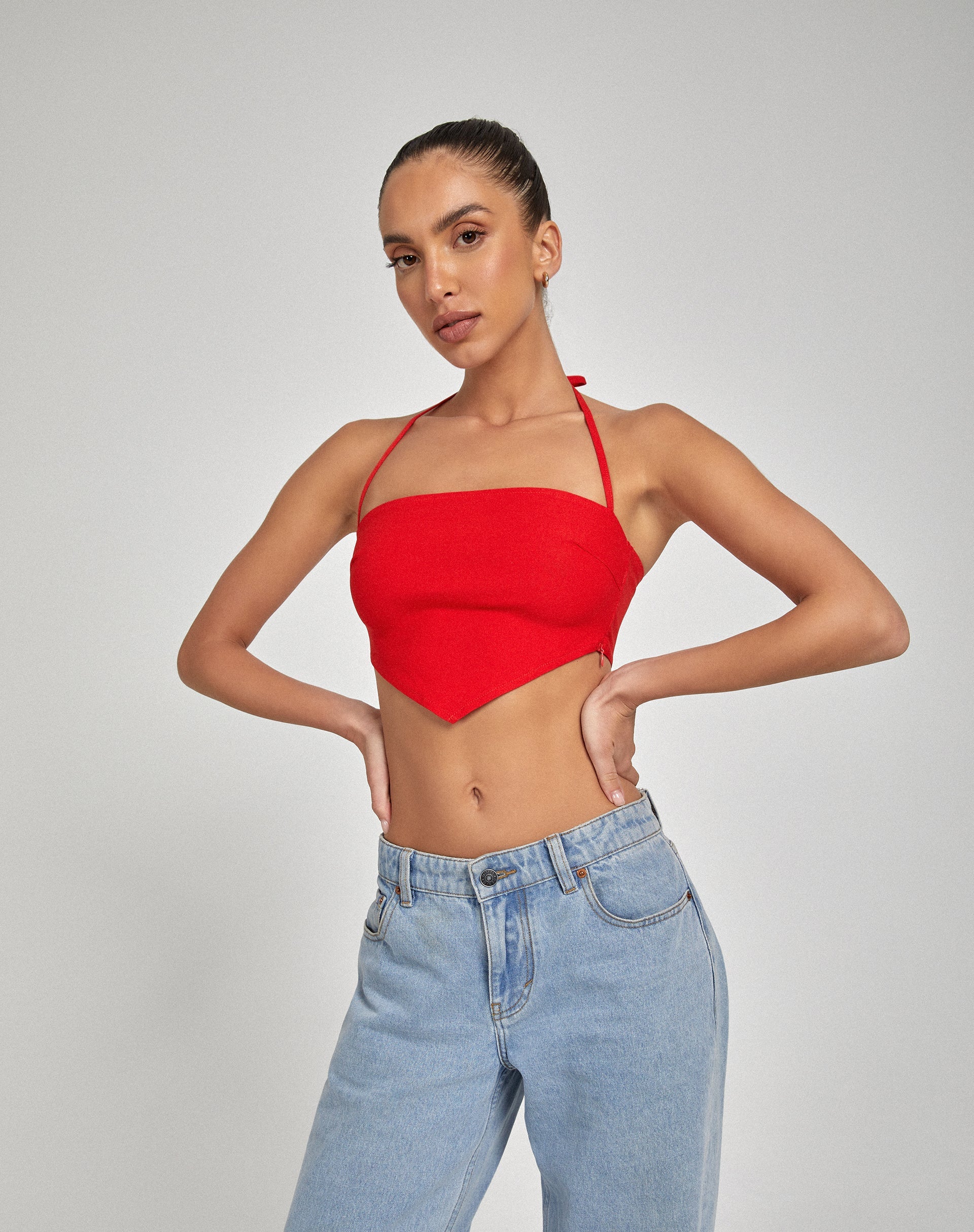Taina Crop Top in Tailoring Rot - Image 4