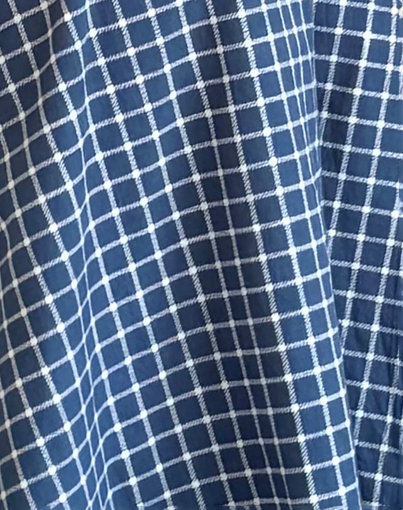 Takara Midirock aus navyfarbener Tartan-Popeline - Image 6