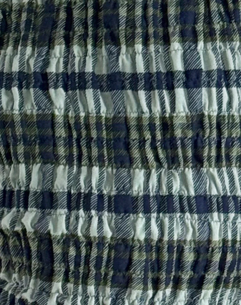 Takayi Minikleid aus Leinen mit Monokaro Grün - Image 6