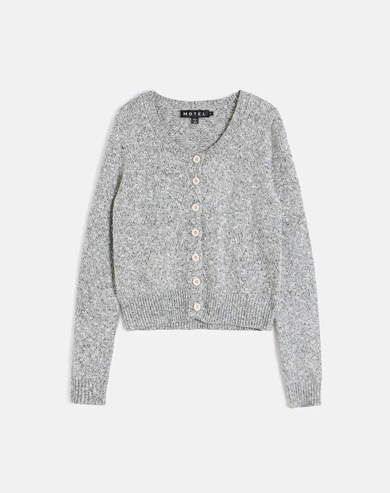 Talira Strickjacke aus dunkelgrauem Mergel - Image 4