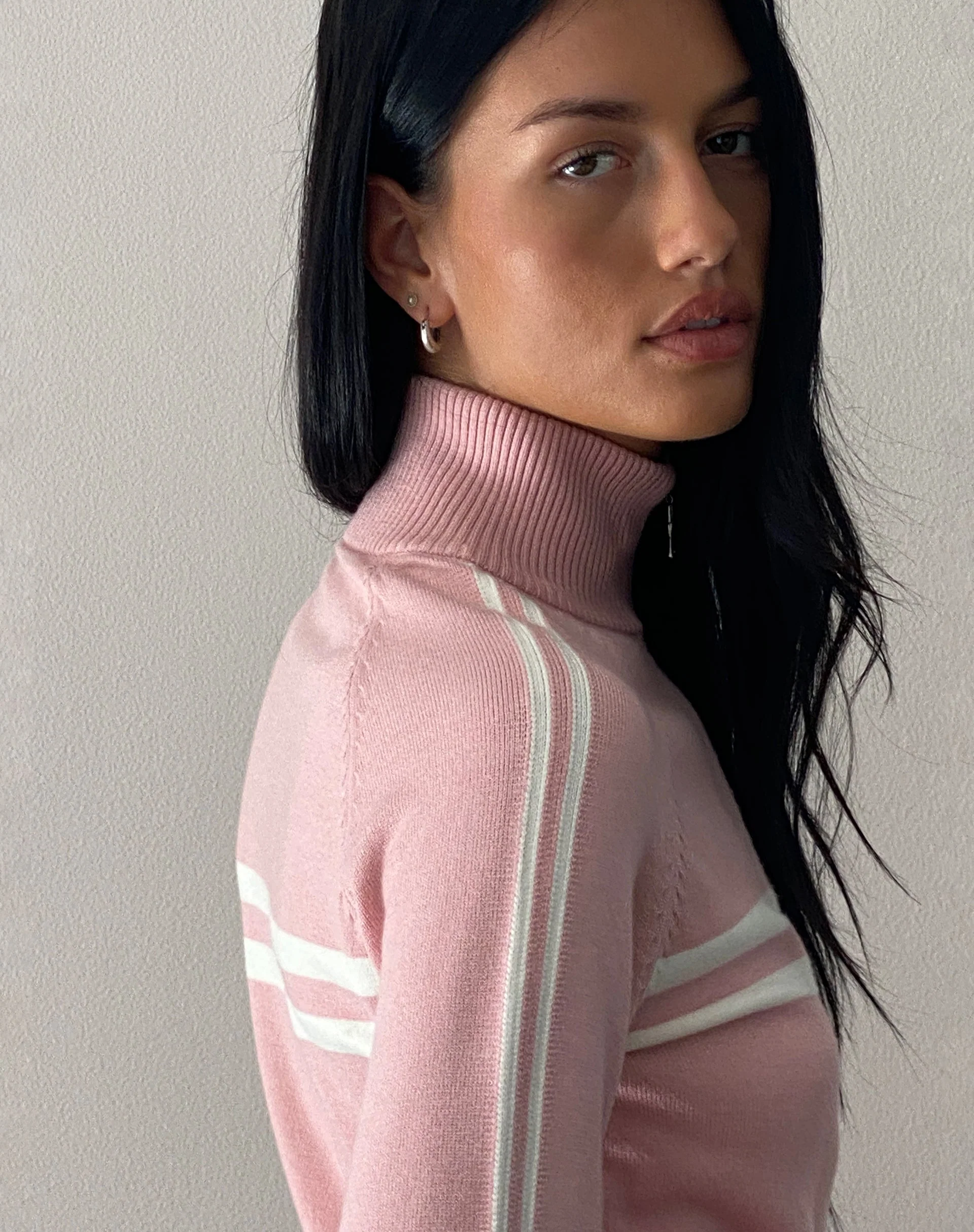 Talisa Sportliche Jacke mit durchgehendem Reißverschluss in Knit Pink - Image 7