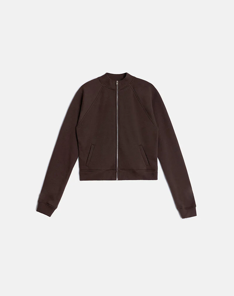 Tamayo Zip Rollkragenpullover in Bitterschokolade - Image 3