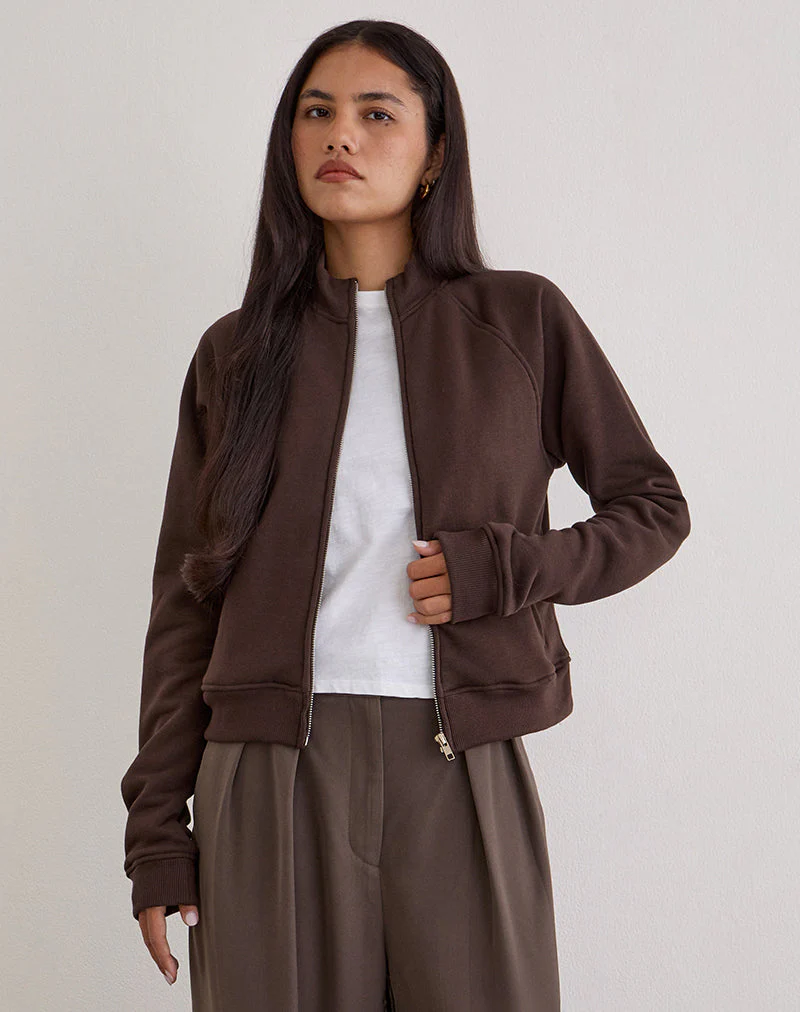 Tamayo Zip Rollkragenpullover in Bitterschokolade - Image 4