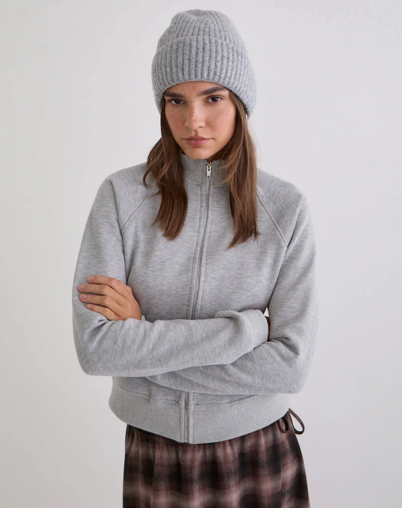 Tamayo Zip-Rollkragenpullover in Grau meliert - Image 4