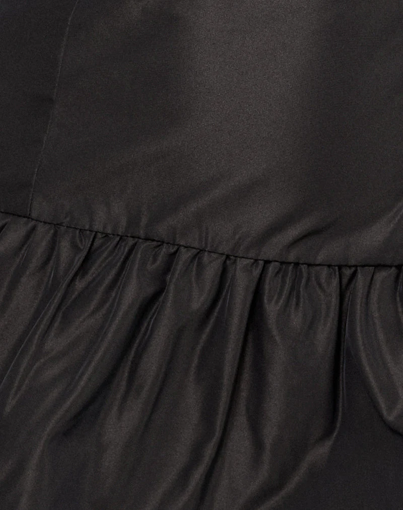 Tanaka Minikleid aus Taft Schwarz - Image 5