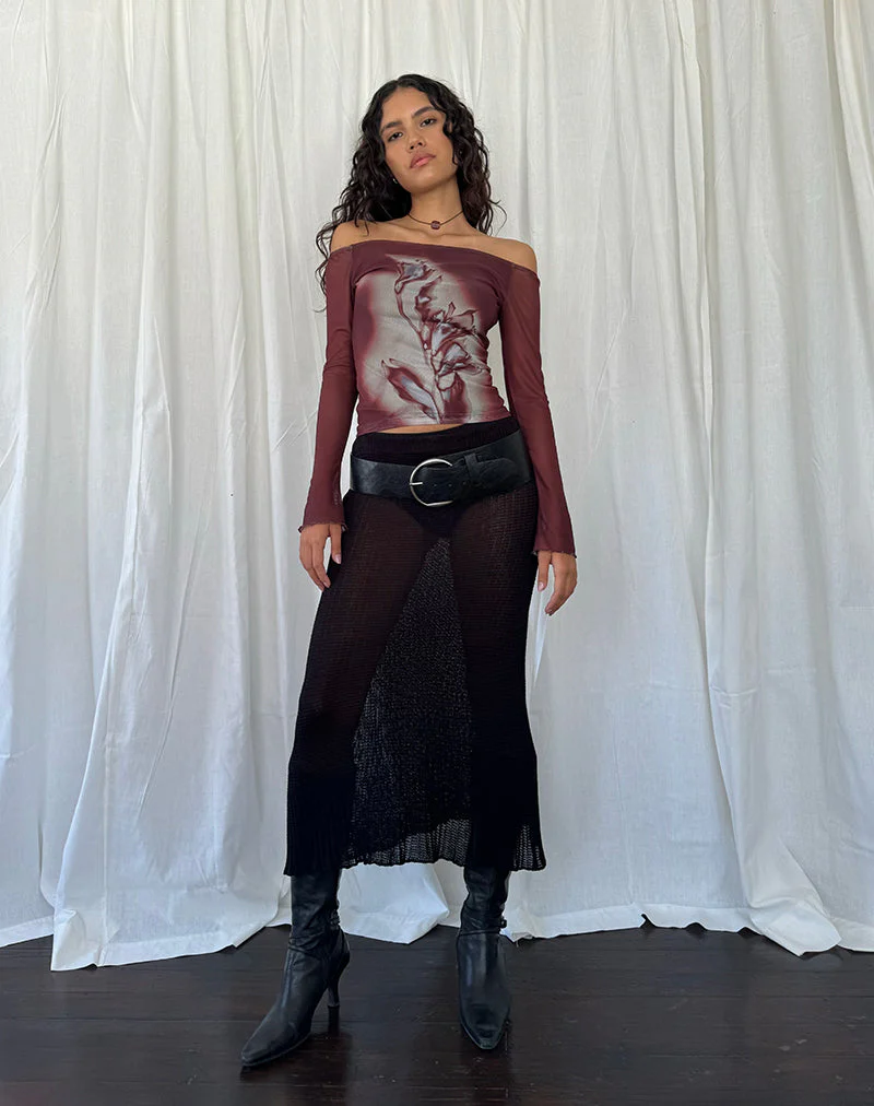 Tanisha Midirock aus Rippenstrick Schwarz - Image 2