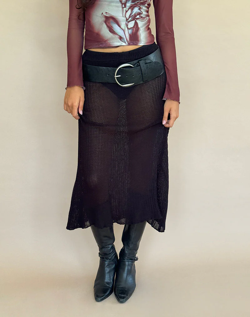 Tanisha Midirock aus Rippenstrick Schwarz - Image 3