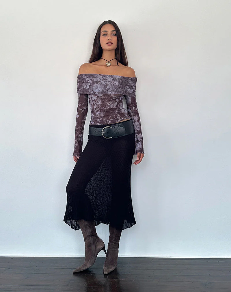Tanisha Midirock aus Rippenstrick Schwarz - Image 4