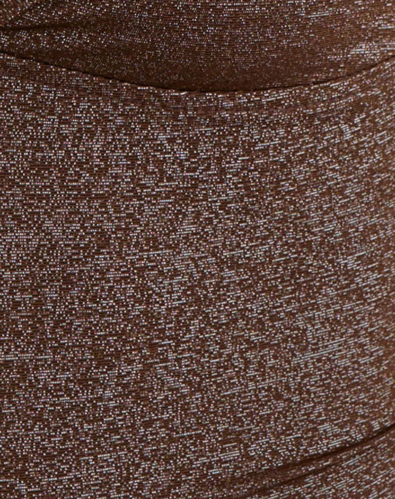 Tarikh Schwimm-Tanktop in schimmerndem Braun - Image 6