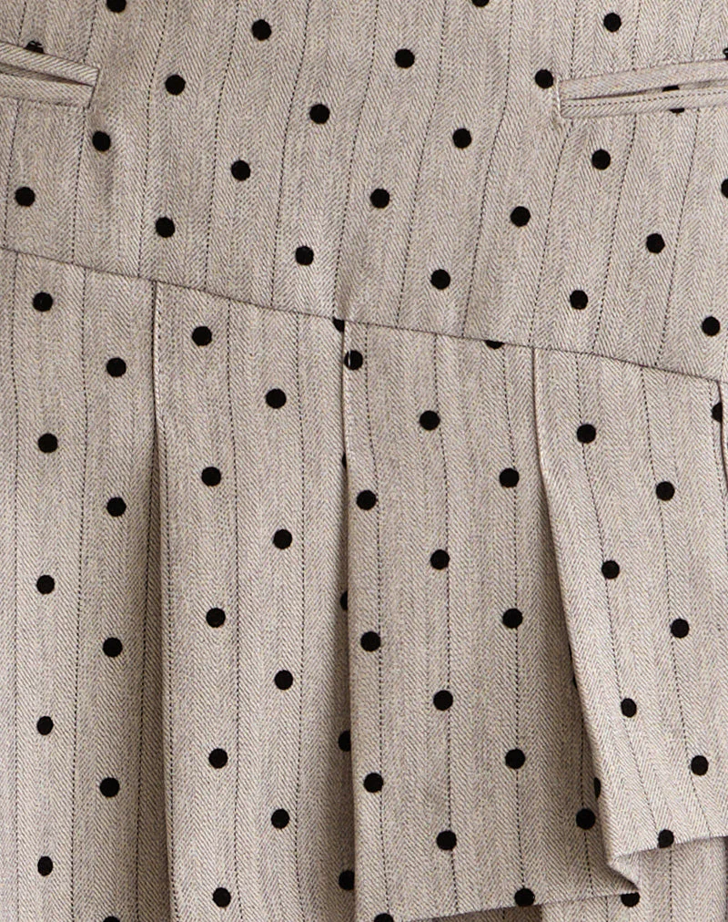Tarja Minirock in Beige mit Polka-Nadelstreifen - Image 6
