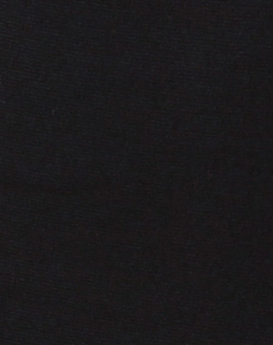 Tashi Bodycon Kleid in Schwarz mit Diamantenring Schwarz - Image 5