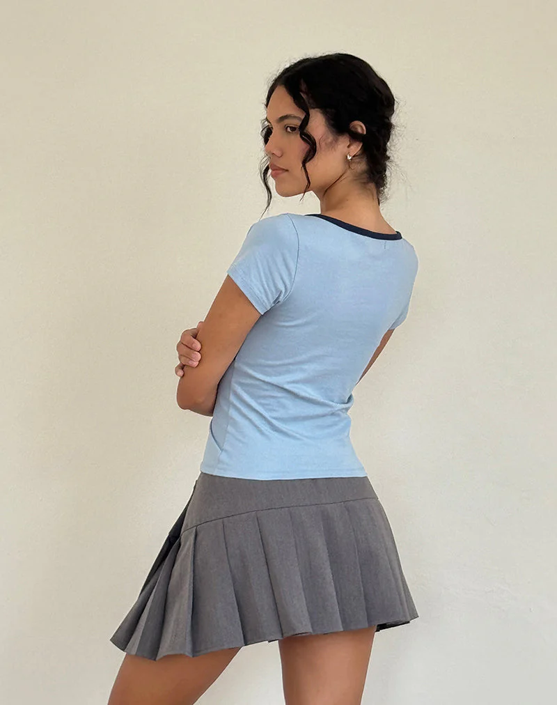 Tasina Top in Nantucket Blau mit marineblauem Einband - Image 2