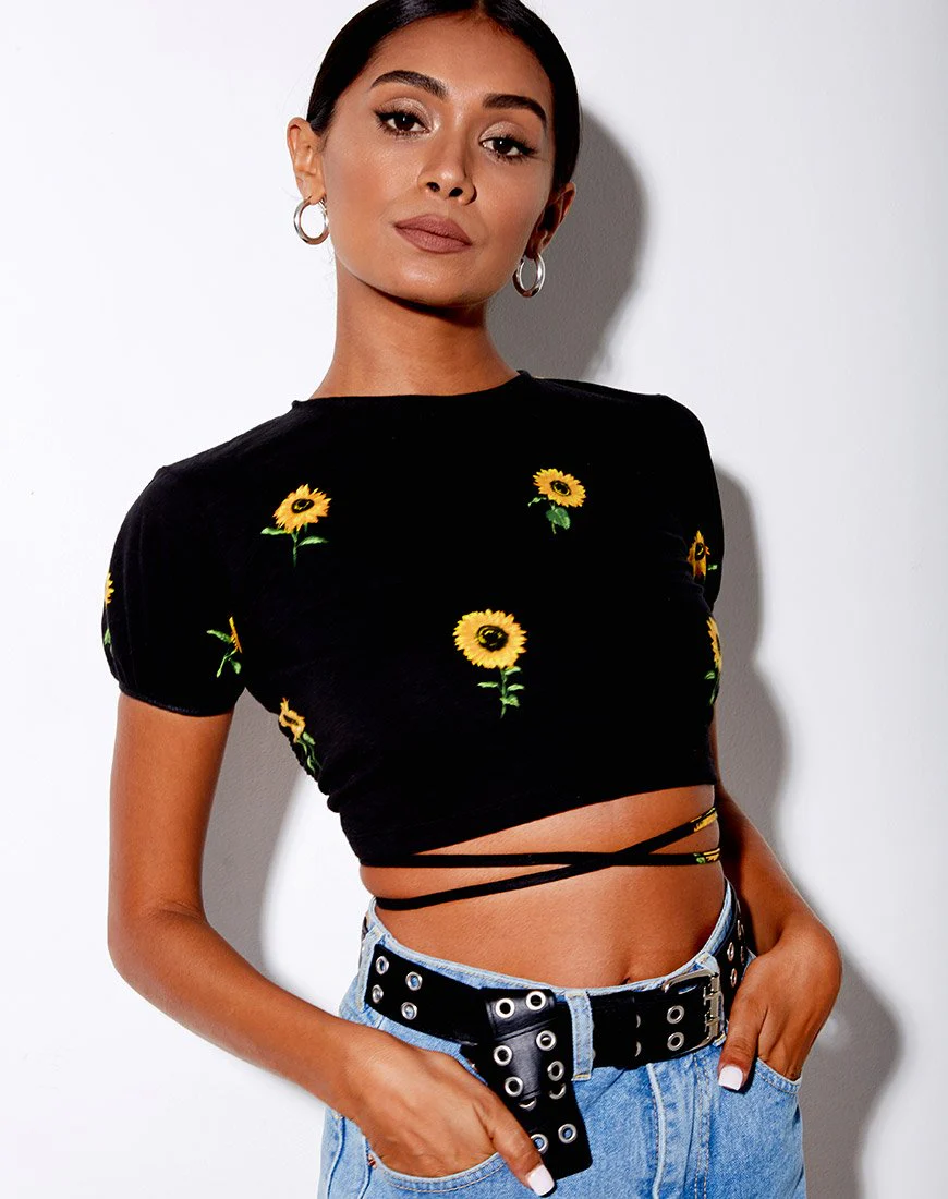 Tasya Top in Ditsy Sonnenblume