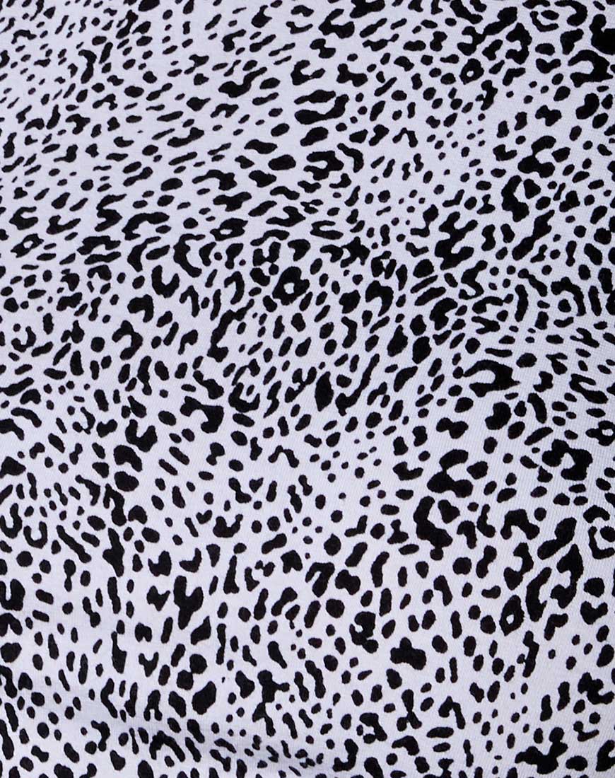 Tasya Rückenfreies Top in Leo Spot Schwarz und Weiß - Image 5