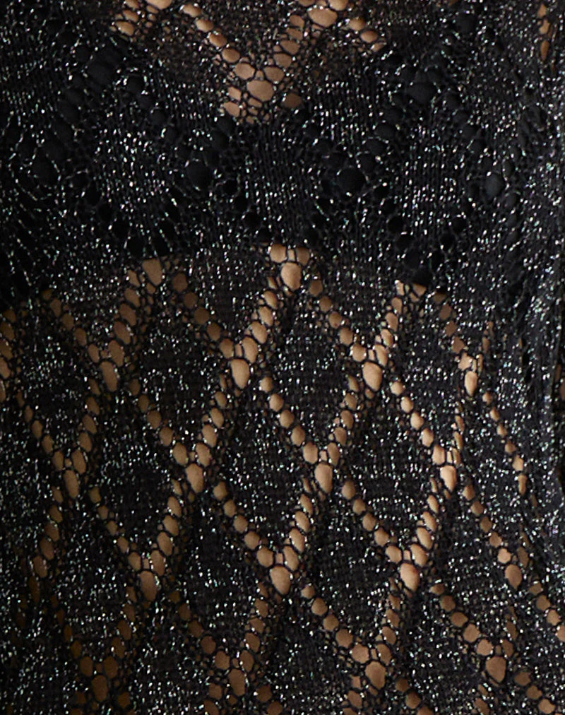 Tate Pullover in Schwarz Metallic - Image 7