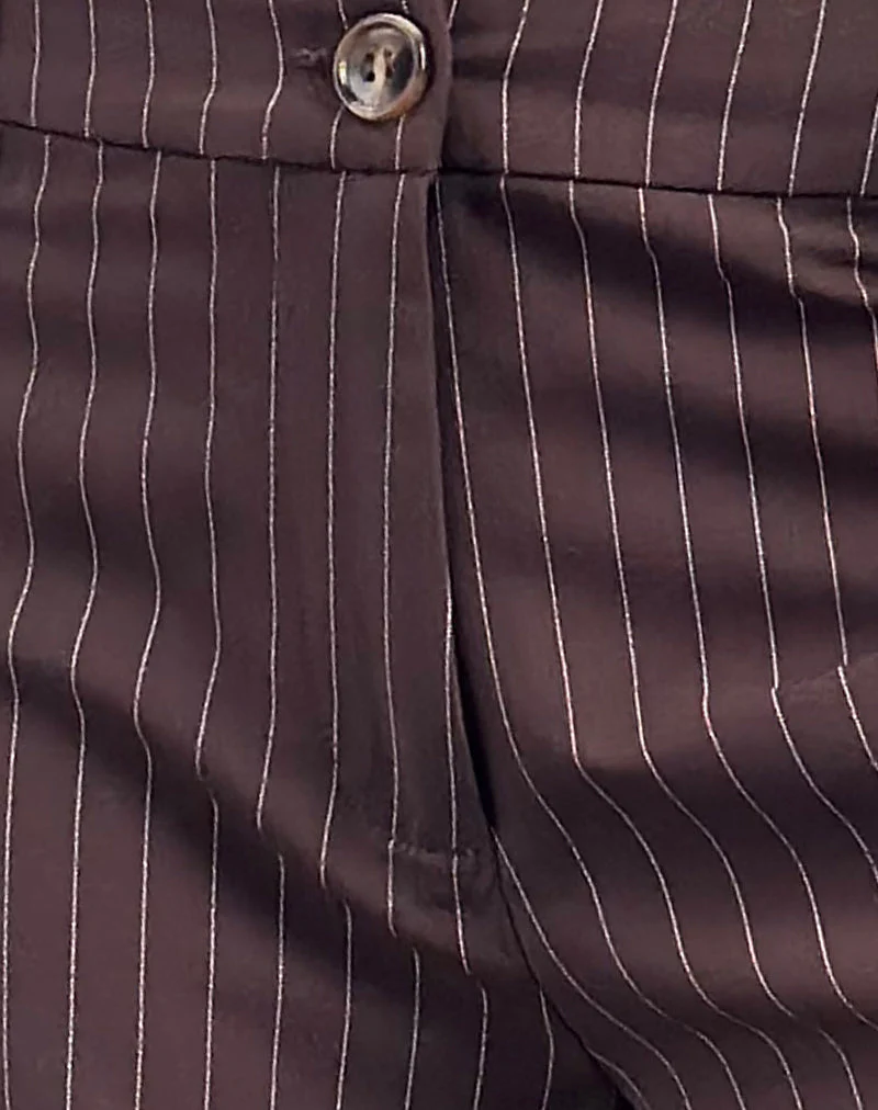 Tatina Smart Hose in Braun Nadelstreifen Tailoring - Image 5