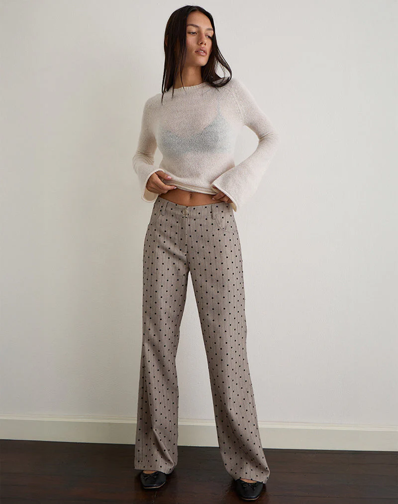 Tatina-Hose in Beige mit Polka-Nadelstreifen - Image 4