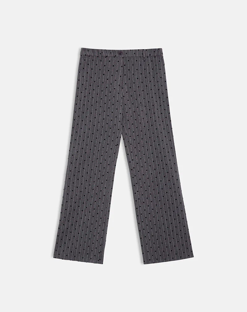 Tatina Hose in Anthrazit mit Polka-Nadelstreifen - Image 4