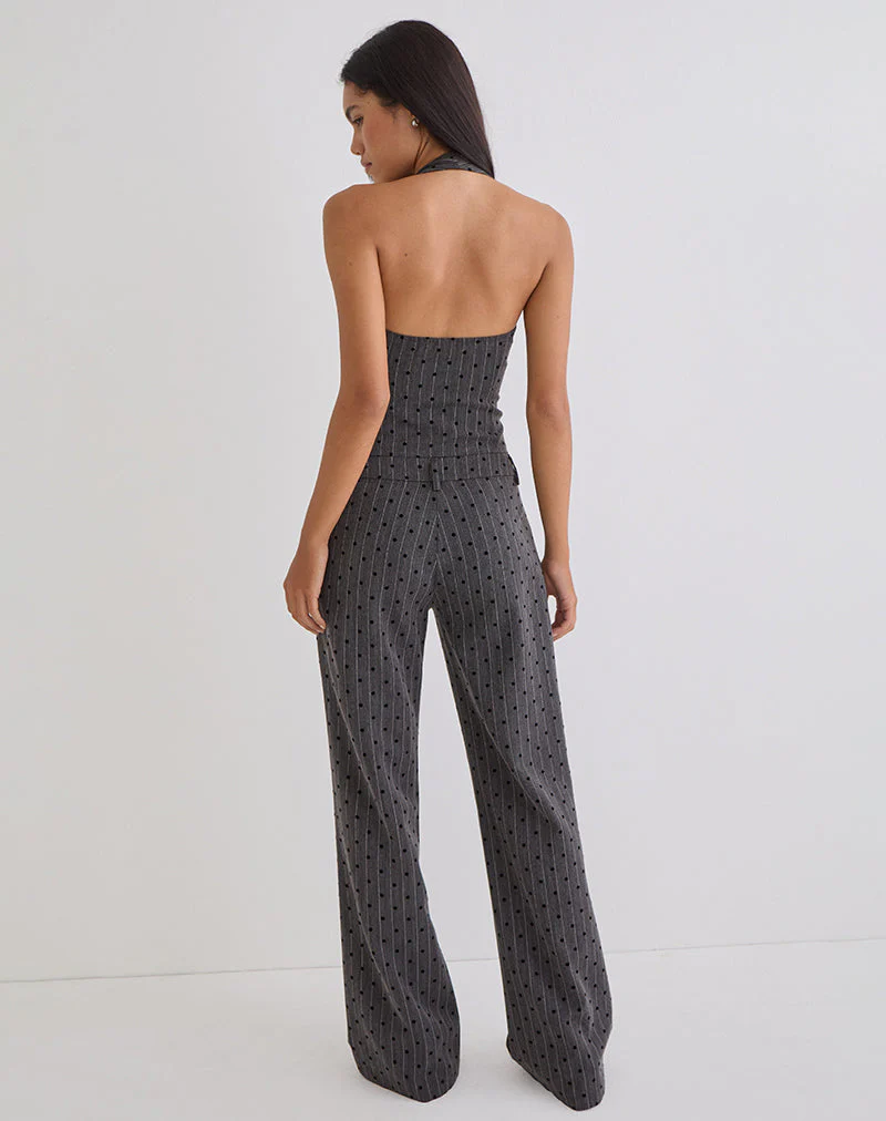 Tatina Hose in Anthrazit mit Polka-Nadelstreifen - Image 6
